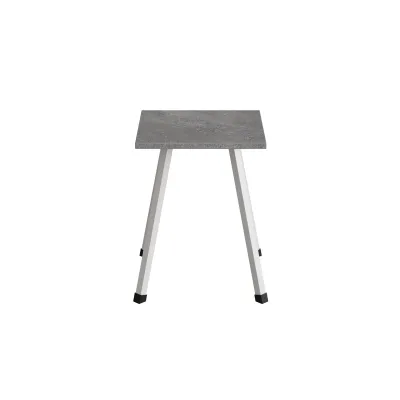 Табурет кухонный Ferrum-decor 430x320x320 Белый металл ДСП Бетон 16 мм (TAB014)