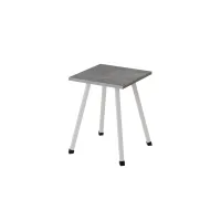 Табурет кухонный Ferrum-decor 430x320x320 Белый металл ДСП Бетон 16 мм (TAB014)
