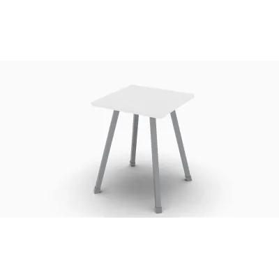 Табурет кухонный Ferrum-decor 430x320x320 Серый металл ДСП Белый 16 мм (TAB015)