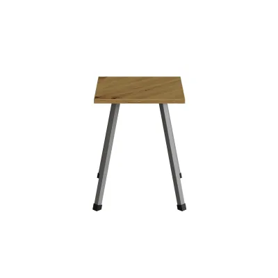 Табурет кухонный Ferrum-decor 430x320x320 Серый металл ДСП Дуб Артизан 16 мм (TAB020)