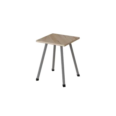 Табурет кухонный Ferrum-decor 430x320x320 Серый металл ДСП Дуб Сан-Марино 16 мм (TAB016)