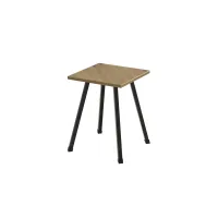 Табурет кухонный Ferrum-decor 430x320x320 Черный металл ДСП Дуб Артизан 16 мм (TAB006)