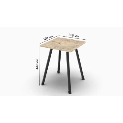 Табурет кухонный Ferrum-decor 430x320x320 Черный металл ДСП Дуб Сан-Марино 16 мм (TAB002) Табурет кухонный Ferrum-decor 430x320x320 Черный металл ДСП Дуб Сан-Марино 16 мм (TAB002)