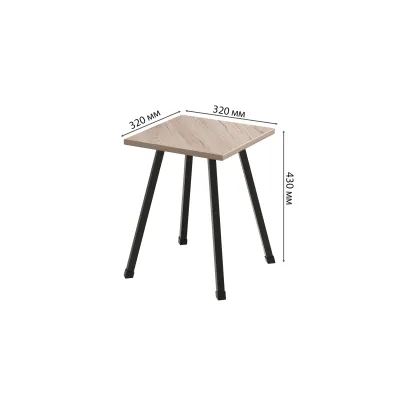 Табурет кухонный Ferrum-decor 430x320x320 Черный металл ДСП Дуб Сан-Марино 16 мм (TAB002) Табурет кухонный Ferrum-decor 430x320x320 Черный металл ДСП Дуб Сан-Марино 16 мм (TAB002)