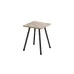 Табурет кухонный Ferrum-decor 430x320x320 Черный металл ДСП Дуб Сан-Марино 16 мм (TAB002)