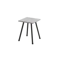 Табурет кухонный Ferrum-decor 430x320x320 Черный металл ДСП Бетон 16 мм (TAB007)
