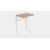 Столик приставной Терри Ferrum-decor 650x440x330 Белый металл ДСП Дуб Сонома 16 мм (TERR011)