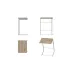 Столик приставной Терри Ferrum-decor 650x440x330 Белый металл ДСП Дуб Сан-Марино 16 мм (TERR009)