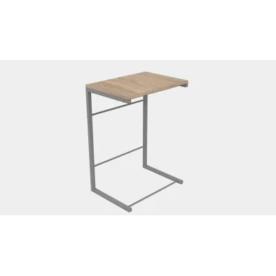 Столик приставной Терри Ferrum-decor 650x440x330 Серый металл ДСП Дуб Сонома 16 мм (TERR018)