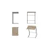 Столик приставной Терри Ferrum-decor 650x440x330 Серый металл ДСП Дуб Сан-Марино 16 мм (TERR016)