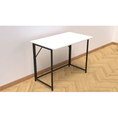 Стол раскладной Морис Ferrum-decor 750x1000x600 Черный металл ДСП Белый 16 мм (MORI001)