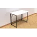Стол раскладной Морис Ferrum-decor 750x1000x600 Черный металл ДСП Белый 16 мм (MORI001)