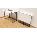 Стол раскладной Морис Ferrum-decor 750x1000x600 Черный металл ДСП Белый 16 мм (MORI001)
