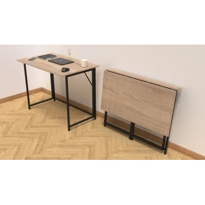 Стол раскладной Морис Ferrum-decor 750x1000x600 Черный металл ДСП Дуб Сонома 16 мм (MORI004)