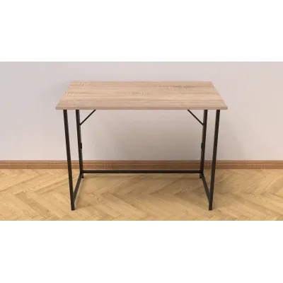 Стол раскладной Морис Ferrum-decor 750x1000x600 Черный металл ДСП Дуб Сонома 16 мм (MORI004)