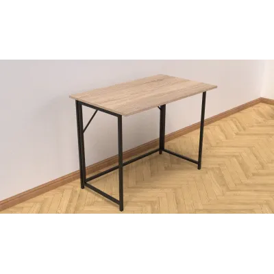 Стол раскладной Морис Ferrum-decor 750x1000x600 Черный металл ДСП Дуб Сонома 16 мм (MORI004)
