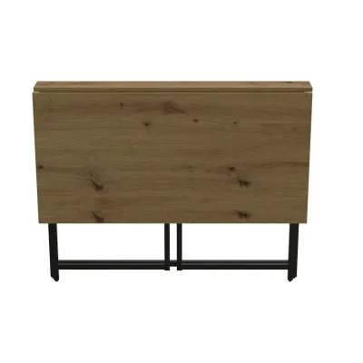 Стол раскладной Морис Ferrum-decor 750x1000x600 Черный металл ДСП Дуб Артизан 16 мм (MORI006)