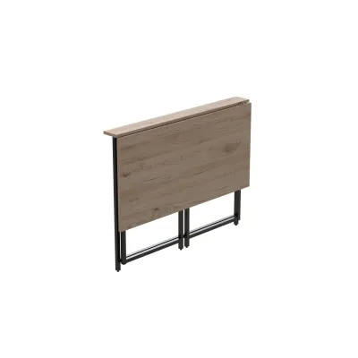 Стол раскладной Морис Ferrum-decor 750x1000x600 Черный металл ДСП Дуб Сан-Марино 16 мм (MORI002)