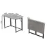 Стол раскладной Морис Ferrum-decor 750x1000x600 Черный металл ДСП Бетон 16 мм (MORI007)