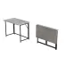 Стол раскладной Морис Ferrum-decor 750x1000x600 Черный металл ДСП Бетон 16 мм (MORI007)