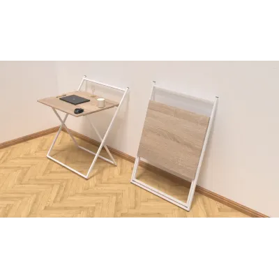 Стол трансформер Компакт 1 Ferrum-decor 750x790x720 Белый металл ДСП Дуб Сонома 16 мм (KOM111) Стол трансформер Компакт 1 Ferrum-decor 750x790x720 Белый металл ДСП Дуб Сонома 16 мм (KOM111)