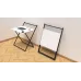 Стол трансформер Компакт 1 Ferrum-decor 750x790x720 Черный металл ДСП Белый 16 мм (KOM101)