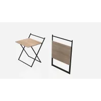 Стол трансформер Компакт 1 Ferrum-decor 750x790x720 Черный металл ДСП Дуб Сонома 16 мм (KOM104)
