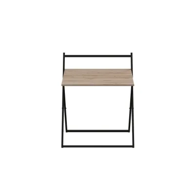 Стол трансформер Компакт 1 Ferrum-decor 750x790x720 Черный металл ДСП Дуб Сан-Марино 16 мм (KOM102)