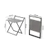 Стол трансформер Компакт 1 Ferrum-decor 750x790x720 Черный металл ДСП Бетон 16 мм (KOM107)