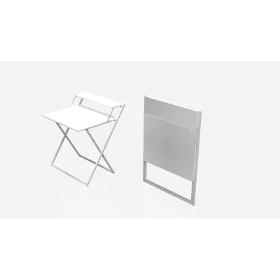 Стол трансформер Компакт 2 Ferrum-decor 750x790x720 Белый металл ДСП Белый 16 мм (KOM208)