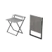 Стол трансформер Компакт 2 Ferrum-decor 750x790x720 Белый металл ДСП Бетон 16 мм (KOM214)