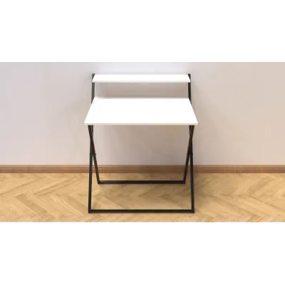 Стол трансформер Компакт 2 Ferrum-decor 750x790x720 Черный металл ДСП Белый 16 мм (KOM201) Стол трансформер Компакт 2 Ferrum-decor 750x790x720 Черный металл ДСП Белый 16 мм (KOM201)