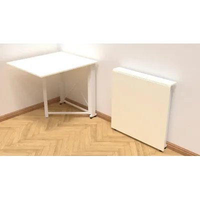Стол-книжка трансформер Орион 1 Ferrum-decor 750x810x730 Белый металл ДСП Белый 16 мм (ORI108)
