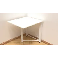 Стол-книжка трансформер Орион 1 Ferrum-decor 750x810x730 Белый металл ДСП Белый 16 мм (ORI108)