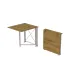 Стол-книжка трансформер Орион 1 Ferrum-decor 750x810x730 Белый металл ДСП Дуб Артизан 16 мм (ORI113)