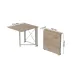 Стол-книжка трансформер Орион 1 Ferrum-decor 750x810x730 Белый металл ДСП Дуб Сан-Марино 16 мм (ORI109)