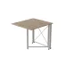 Стол-книжка трансформер Орион 1 Ferrum-decor 750x810x730 Белый металл ДСП Дуб Сан-Марино 16 мм (ORI109)