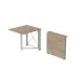 Стол-книжка трансформер Орион 1 Ferrum-decor 750x810x730 Белый металл ДСП Дуб Сан-Марино 16 мм (ORI109)