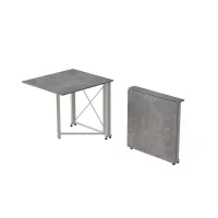 Стол-книжка трансформер Орион 1 Ferrum-decor 750x810x730 Белый металл ДСП Бетон 16 мм (ORI114) Стол-книжка трансформер Орион 1 Ferrum-decor 750x810x730 Белый металл ДСП Бетон 16 мм (ORI114)