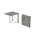 Стол-книжка трансформер Орион 1 Ferrum-decor 750x810x730 Белый металл ДСП Бетон 16 мм (ORI114)
