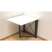 Стол-книжка трансформер Орион 1 Ferrum-decor 750x810x730 Черный металл ДСП Белый 16 мм (ORI101)