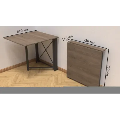 Стол-книжка трансформер Орион 1 Ferrum-decor 750x810x730 Черный металл ДСП Дуб Сонома 16 мм (ORI104) Стол-книжка трансформер Орион 1 Ferrum-decor 750x810x730 Черный металл ДСП Дуб Сонома 16 мм (ORI104)