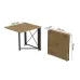 Стол-книжка трансформер Орион 1 Ferrum-decor 750x810x730 Черный металл ДСП Дуб Артизан 16 мм (ORI106)