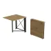 Стол-книжка трансформер Орион 1 Ferrum-decor 750x810x730 Черный металл ДСП Дуб Артизан 16 мм (ORI106)