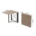 Стол-книжка трансформер Орион 1 Ferrum-decor 750x810x730 Черный металл ДСП Дуб Сан-Марино 16 мм (ORI102)
