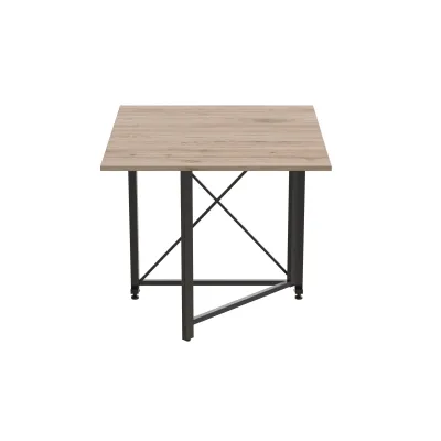 Стол-книжка трансформер Орион 1 Ferrum-decor 750x810x730 Черный металл ДСП Дуб Сан-Марино 16 мм (ORI102)