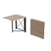 Стол-книжка трансформер Орион 1 Ferrum-decor 750x810x730 Черный металл ДСП Дуб Сан-Марино 16 мм (ORI102)