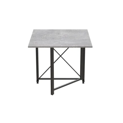 Стол-книжка трансформер Орион 1 Ferrum-decor 750x810x730 Черный металл ДСП Бетон 16 мм (ORI107)