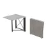 Стол-книжка трансформер Орион 1 Ferrum-decor 750x810x730 Черный металл ДСП Бетон 16 мм (ORI107)
