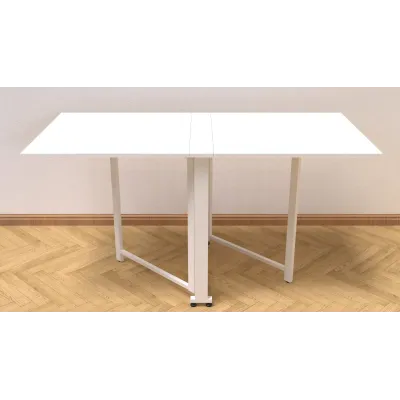 Стол-книжка трансформер Орион 2 Ferrum-decor 750x1520x730 Белый металл ДСП Белый 16 мм (ORI208)